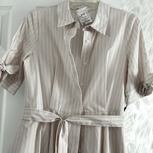 Calvin Klein Blush Stripe Shirt Dress